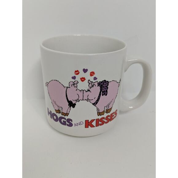 Vintage Russ Hogs And Kisses Mug Pig - Picture 1 of 5
